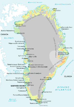 Groenlandia. Cartina geografica. Groenlandia. Cartina geografica.