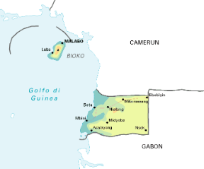 Guinea Equatoriale. Cartina geografica. Guinea Equatoriale. Cartina geografica.