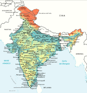 India. Cartina geografica. India. Cartina geografica.