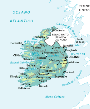 Irlanda. Cartina geografica. Irlanda. Cartina geografica.