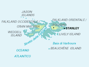 Isole Falkland. Cartina geografica. Isole Falkland. Cartina geografica.