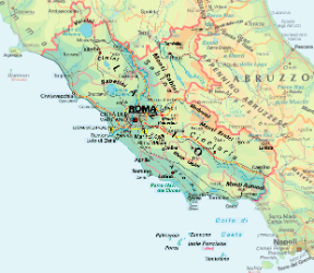 Lazio. Cartina geografica. Lazio. Cartina geografica.