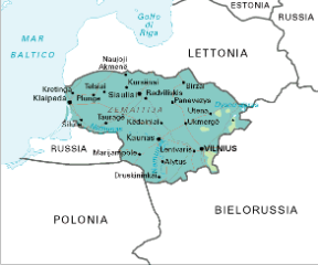 Lituania. Cartina geografica. Lituania. Cartina geografica.