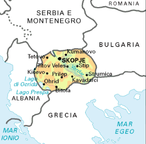 Macedonia. Cartina geografica. Macedonia. Cartina geografica.