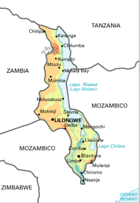 Malawi. Cartina geografica. Malawi. Cartina geografica.