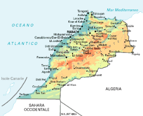 Marocco. Cartina geografica. Marocco. Cartina geografica.