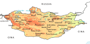 Mongolia. Cartina geografica. Mongolia. Cartina geografica.