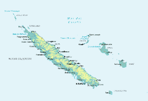 Nuova Caledonia. Cartina geografica. Nuova Caledonia. Cartina geografica.