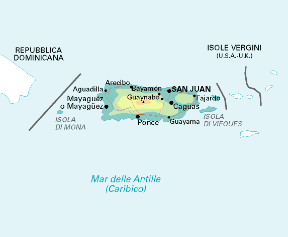 Puerto Rico. Cartina geografica. Puerto Rico. Cartina geografica.