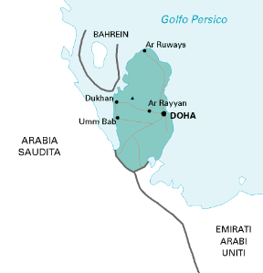 Qatar. Cartina geografica. Qatar. Cartina geografica.