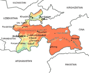 Tagikistan. Cartina geografica. Tagikistan. Cartina geografica.