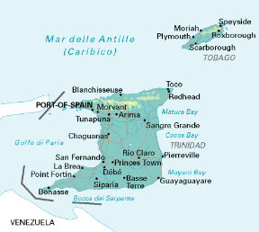 Trinidad e Tobago. Cartina geografica. Trinidad e Tobago. Cartina geografica.