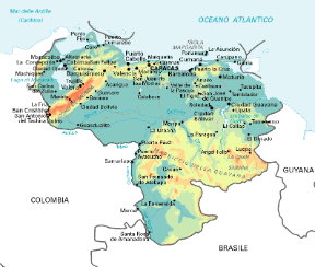 Venezuela. Cartina geografica. Venezuela. Cartina geografica.