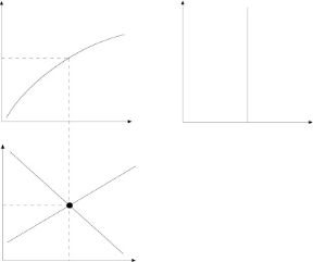 Figura 20.3 Data la funzione di produzione (a), il mercato del lavoro trova un equilibrio di piena occupazione in corrispondenza del salario reale W/P (b). La curva di offerta aggregata è verticale, in coincidenza con il livello di produzione di pieno impiego (c). Figura 20.3 Data la funzione di produzione (a), il mercato del lavoro trova un equilibrio di piena occupazione in corrispondenza del salario reale W/P (b). La curva di offerta aggregata è verticale, in coincidenza con il livello di produzione di pieno impiego (c).