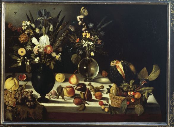 Natura morta con fiori e frutta, olio su tela, collocato presso Hartford, Wadsworth Atheneum Museum of Art Quest'opera presenta un'interessante serie di oggetti e particolari che sono testimonianza dell'insistenza di Caravaggio sul tema del realismo. Egli diede una spinta innovativa alla pittura andando contro alle tradizioni manieristiche del tempo. Natura morta con fiori e frutta, olio su tela, collocato presso Hartford, Wadsworth Atheneum Museum of Art Quest'opera presenta un'interessante serie di oggetti e particolari che sono testimonianza dell'insistenza di Caravaggio sul tema del realismo. Egli diede una spinta innovativa alla pittura andando contro alle tradizioni manieristiche del tempo.