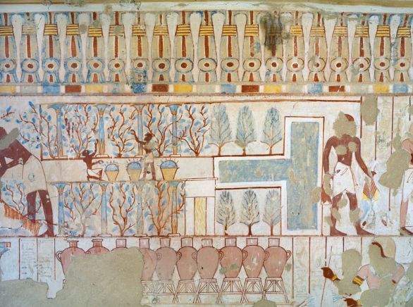 Particolare, affreschi della tomba di Nebamun Luxor, Sheikh Abd El-Qurna. Particolare degli affreschi della tomba di Nebamun, capitano delle truppe della polizia di Tebe.
© De Agostini Picture Library. Particolare, affreschi della tomba di Nebamun Luxor, Sheikh Abd El-Qurna. Particolare degli affreschi della tomba di Nebamun, capitano delle truppe della polizia di Tebe.
© De Agostini Picture Library.