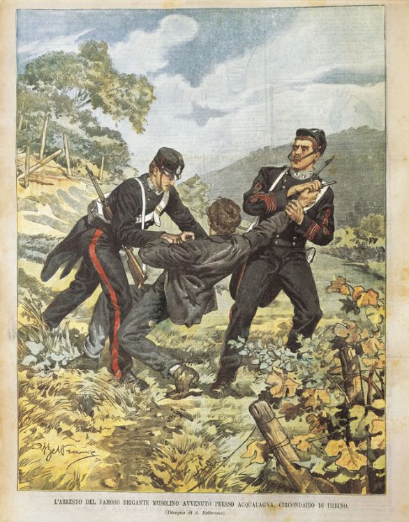 Dalla Domenica del Corriere: arresto del brigante Musolino (1901) L'esercito italiano nacque il 4 maggio 1861 quando una nota ministeriale stabilì che l'armata sarda lasciasse la sua antica denominazione per assumere quella di esercito italiano. Questo sorgeva dal ceppo dell'esercito piemontese, con tutti quegli ampliamenti e adattamenti necessari perché potesse far fronte a tutte le nuove esigenze istituzionali. Appena sorto questo esercito dovette affrontare problemi molto gravi, come quello del brigantaggio. Dalla Domenica del Corriere: arresto del brigante Musolino (1901) L'esercito italiano nacque il 4 maggio 1861 quando una nota ministeriale stabilì che l'armata sarda lasciasse la sua antica denominazione per assumere quella di esercito italiano. Questo sorgeva dal ceppo dell'esercito piemontese, con tutti quegli ampliamenti e adattamenti necessari perché potesse far fronte a tutte le nuove esigenze istituzionali. Appena sorto questo esercito dovette affrontare problemi molto gravi, come quello del brigantaggio.