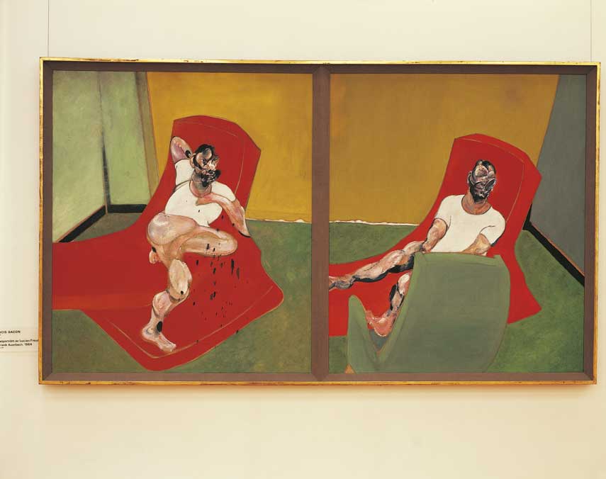  Lucian Freud e Frank Auerbach, Francis Bacon Doppio ritratto di Lucian Freud e Frank Auerbach, Francis Bacon, 1964.
De Agostini Picture Library