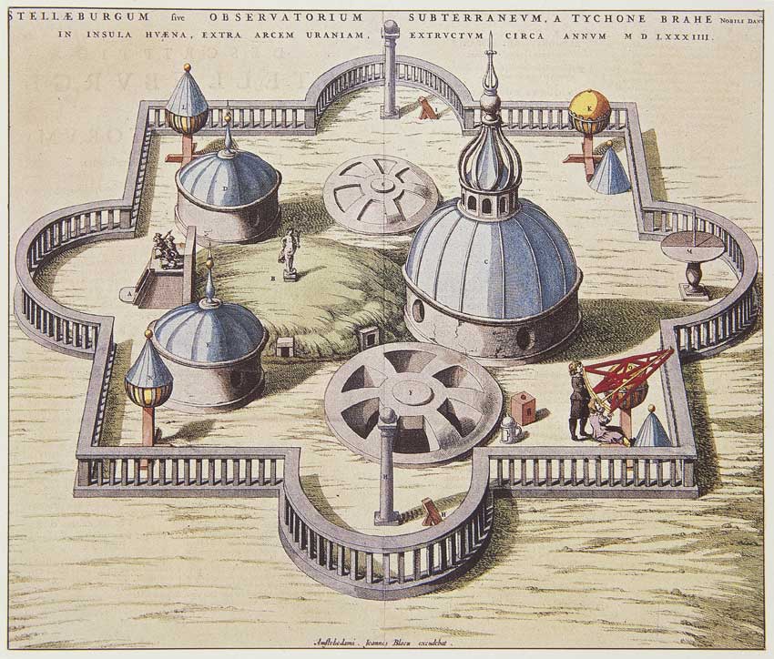 Osservatorio Isola di Hven, incisione Incisione che raffigura l'Osservatorio astronomico dell'isola di Hven, Danimarca, ove lavoro' l'astronomo Tycho brahe.
© De Agostini Picture Library