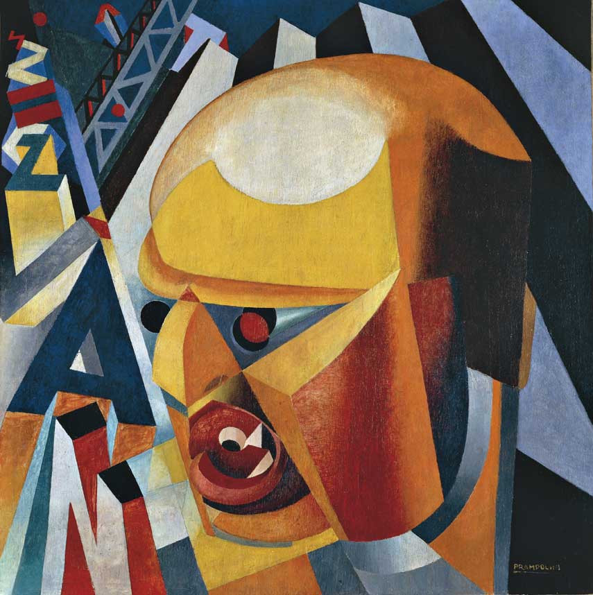 Ritratto di Marinetti, Enrico Prampolini Ritratto di Marinetti. Sintesi plastica, Enrico Prampolini, 1924-25. Olio su tavola.
De Agostini Picture Library